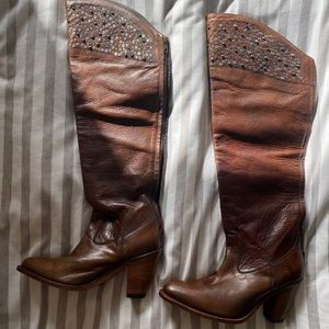 Frye studded boots